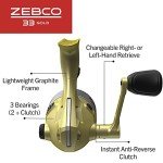 Zebco 33 Gold Spincast Fishing Reel - Versatile Retrieve