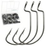 120Pcs Extra Wide Gap Bass Fishing Hooks