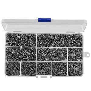 2000pcs High Carbon Steel Offset Fishing Hooks