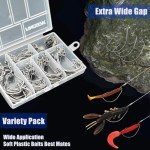 120Pcs Extra Wide Gap Bass Fishing Hooks