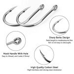 2000pcs High Carbon Steel Offset Fishing Hooks