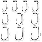 2000pcs High Carbon Steel Offset Fishing Hooks