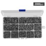 2000pcs High Carbon Steel Offset Fishing Hooks