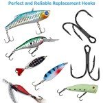 Treble Hooks Kit - High Carbon Steel, 110pcs
