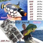 200Pcs Strong Octopus Fishing Hooks Set