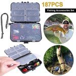 TOPFORT Fishing Accessories Kit with Tackle Box