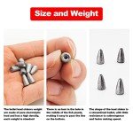50pcs Lead Worm Fishing Sinkers for Bass