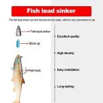 50pcs Lead Worm Fishing Sinkers for Bass