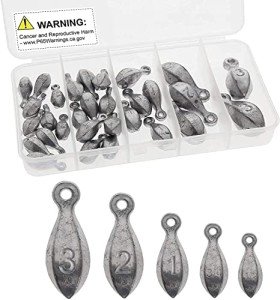 30pcs Fishing Sinker Kit for Saltwater & Freshwater