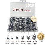 200Pcs Big Removable Split Shot Fishing Sinkers