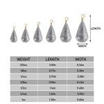 Dr.Fish 30 Pack Bass Casting Lead Weights 1/8oz