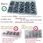 200Pcs Big Removable Split Shot Fishing Sinkers