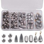 106pcs Fishing Weights Sinkers Kit with Tackle Box