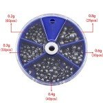 Joyiii Round Split Shot Sinkers - 205 Pieces