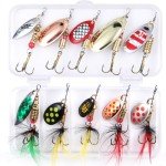 10PCS Trout Fishing Lures Kit with Tackle Box