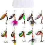 10-Pack Fishing Lures Spinnerbaits for Bass & Trout