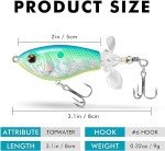 Truscend Topwater Fishing Lures with BKK Hooks