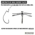 Realistic Weedless Bass Fishing Lure by Lunkerhunt