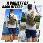 Lightweight Multifunctional Fishing Tackle Backpack - Khaki