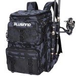 Plusinno Water-Resistant Fishing Backpack with Rod Holders