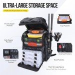 Plusinno Water-Resistant Fishing Backpack with Rod Holders