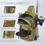 KastKing BlowBak Tactical Fishing Sling Backpack - Khaki Camo