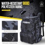Plusinno Water-Resistant Fishing Backpack with Rod Holders