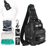 Dovesun Waterproof Fishing Sling Pack with Tackle Boxes