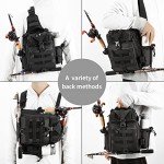 Large Water-Resistant Fishing Backpack with Rod Holder