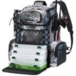 Piscifun Waterproof Fishing Tackle Backpack with Rod Holders