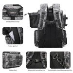 Rabjen Fishing Tackle Backpack with Rod Holders