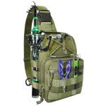 Fishing Tackle Storage Backpack with Rod Holder