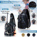 Compact Fishing Gear Backpack with Tackle Box
