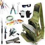 Fishing Tackle Storage Backpack with Rod Holder
