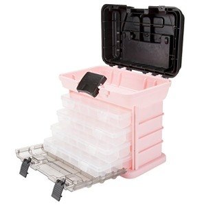 Pink Tackle Box Organizer with 4 Compartments