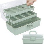 Portable 3-Layer Tackle and Craft Organizer Box