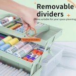 Portable 3-Layer Tackle and Craft Organizer Box