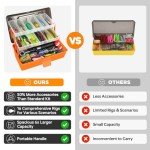 PLUSINNO 3-Layer Tackle Box with 415PCS Lures