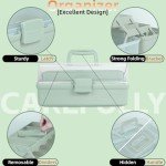 Portable 3-Layer Tackle and Craft Organizer Box