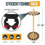 16" Round Fishing Rod Storage Rack - Easy Assembly