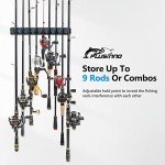 Vertical Fishing Rod Holder for Up to 9 Rods