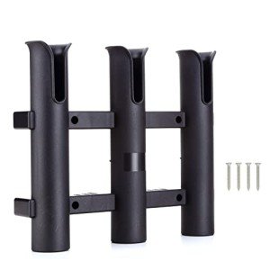 Wall-Mounted Fishing Rod Holder Rack (3 Poles)