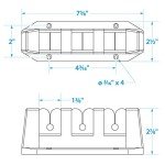 Seachoice Black 3-Rod Storage Holder