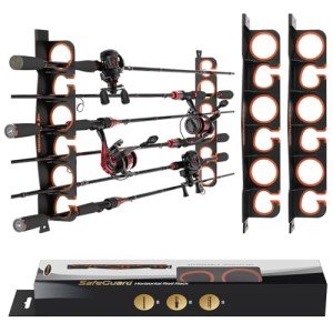 KastKing Wall-Mounted Fishing Rod Holder for 6 Rods