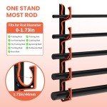 Garage Fishing Rod Holder - Wall or Ceiling Mount (4 Pack)