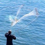 Yeahmart 4Ft Saltwater Fishing Cast Net with Zinc Weights