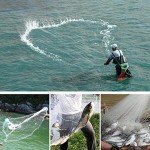 Yeahmart 4Ft Saltwater Fishing Cast Net with Zinc Weights