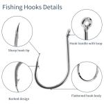 300PCS High-Carbon Steel Fishing Hooks Set