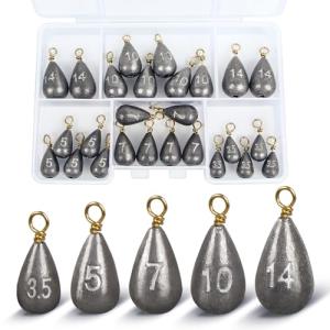 26-Piece Fishing Weights and Sinkers Kit