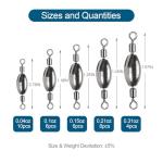 34-Piece Fishing Weights and Swivel Kit